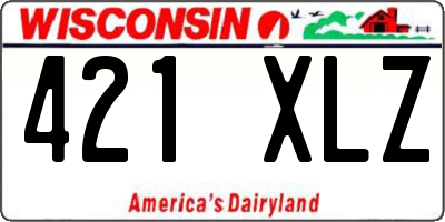 WI license plate 421XLZ