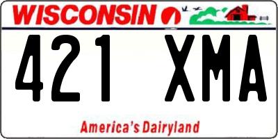 WI license plate 421XMA