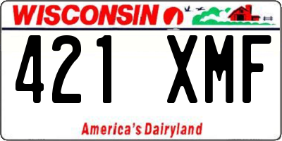 WI license plate 421XMF