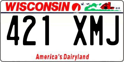 WI license plate 421XMJ
