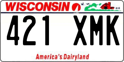 WI license plate 421XMK