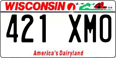WI license plate 421XMO