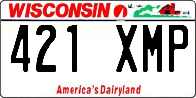 WI license plate 421XMP
