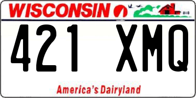 WI license plate 421XMQ