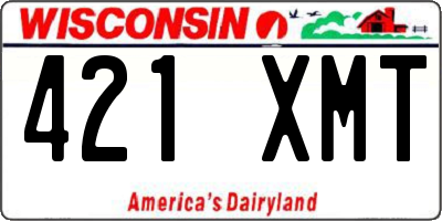 WI license plate 421XMT