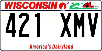 WI license plate 421XMV