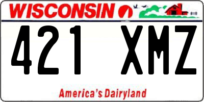 WI license plate 421XMZ