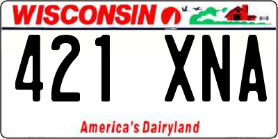 WI license plate 421XNA
