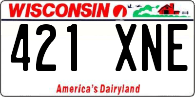 WI license plate 421XNE
