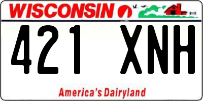 WI license plate 421XNH