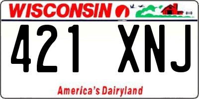 WI license plate 421XNJ