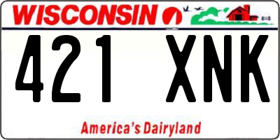 WI license plate 421XNK