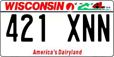 WI license plate 421XNN