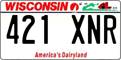 WI license plate 421XNR