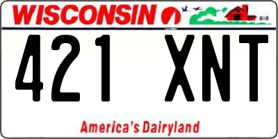 WI license plate 421XNT