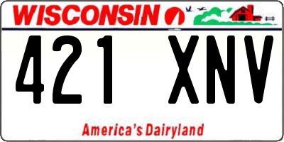 WI license plate 421XNV