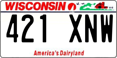 WI license plate 421XNW