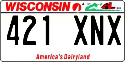 WI license plate 421XNX