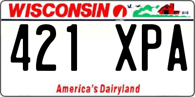 WI license plate 421XPA