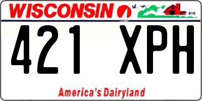 WI license plate 421XPH