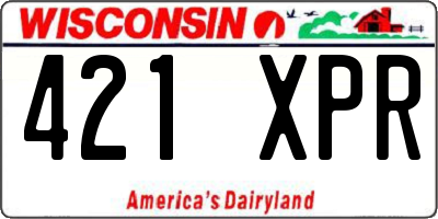 WI license plate 421XPR