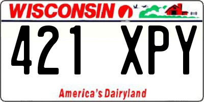 WI license plate 421XPY