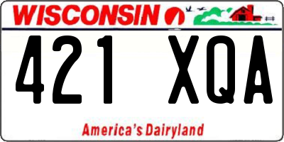 WI license plate 421XQA