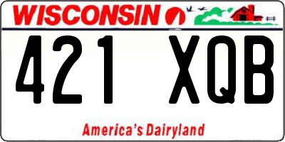 WI license plate 421XQB