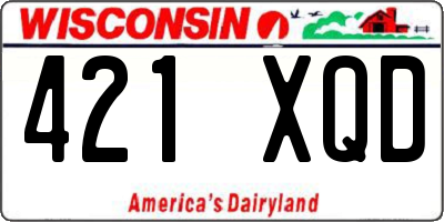 WI license plate 421XQD