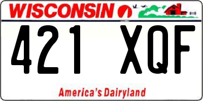 WI license plate 421XQF