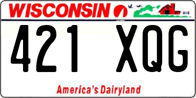 WI license plate 421XQG
