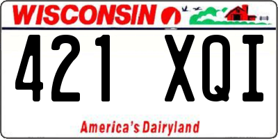 WI license plate 421XQI
