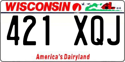 WI license plate 421XQJ