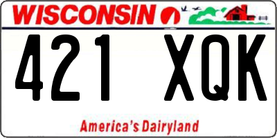 WI license plate 421XQK