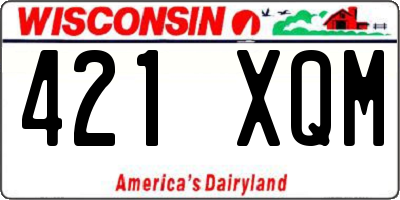 WI license plate 421XQM