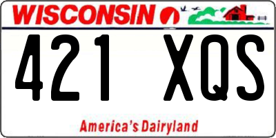 WI license plate 421XQS