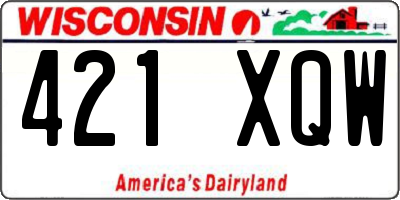 WI license plate 421XQW