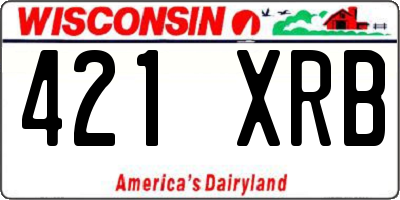 WI license plate 421XRB