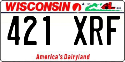WI license plate 421XRF