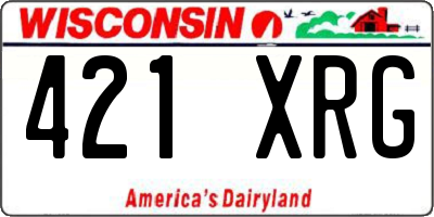 WI license plate 421XRG