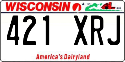 WI license plate 421XRJ