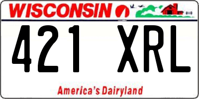 WI license plate 421XRL