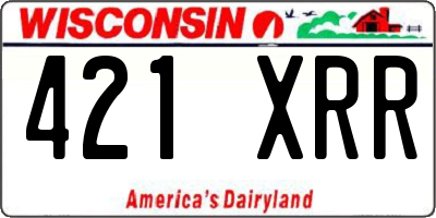 WI license plate 421XRR