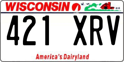 WI license plate 421XRV