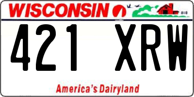 WI license plate 421XRW