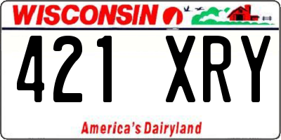 WI license plate 421XRY