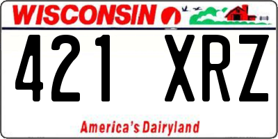 WI license plate 421XRZ