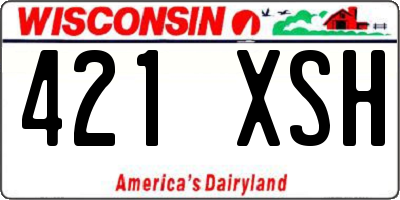 WI license plate 421XSH
