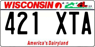 WI license plate 421XTA