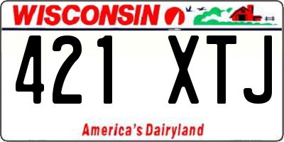 WI license plate 421XTJ